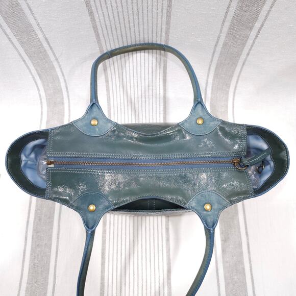 Coach Blue Leather Tote Bag - Picture 6 of 15